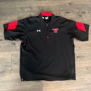 YSU XL Black Under Armour Short Sleeve Pull-Over Cage Jacket